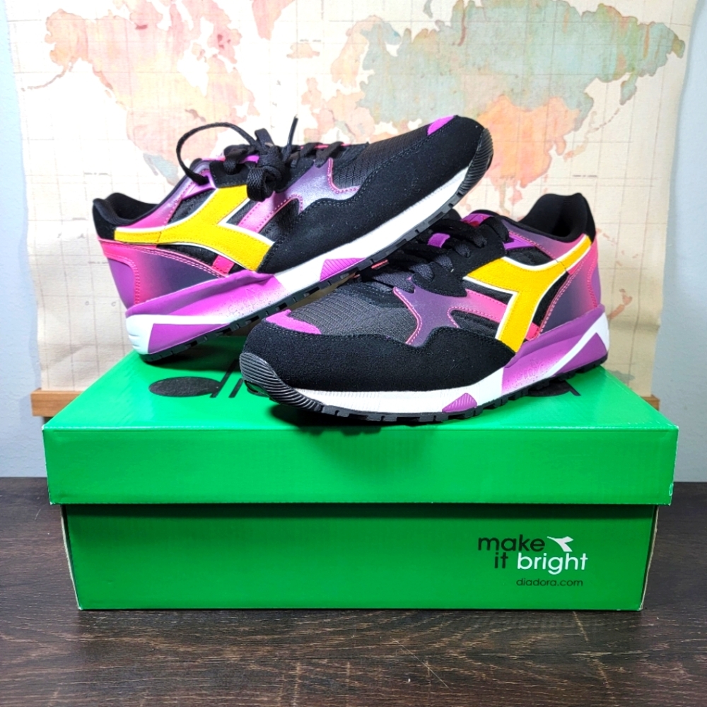 BRAND NEW Diadora N9002 'Black Purple' Men's Size 8.5